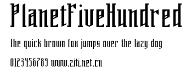 PlanetFiveHundred.ttf字體轉換器圖片
