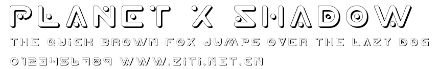 Planet X Shadow.ttf字體轉換器圖片