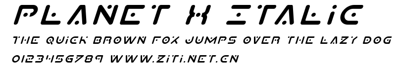 Planet X Italic.ttf字體轉換器圖片