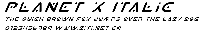 Planet X Italic.ttf字體轉換器圖片