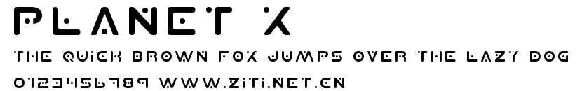Planet X.ttf字體轉換器圖片