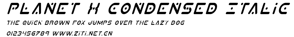 Planet X Condensed Italic.ttf字體轉換器圖片