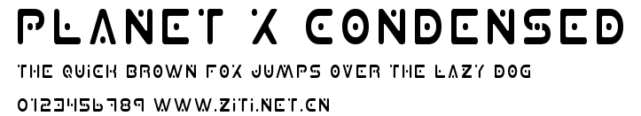Planet X Condensed.ttf字體轉換器圖片