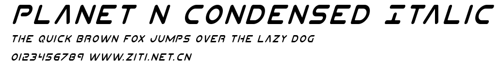 Planet N Condensed Italic.ttf字體轉換器圖片