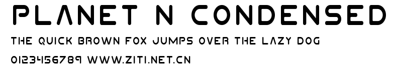 Planet N Condensed.ttf字體轉換器圖片