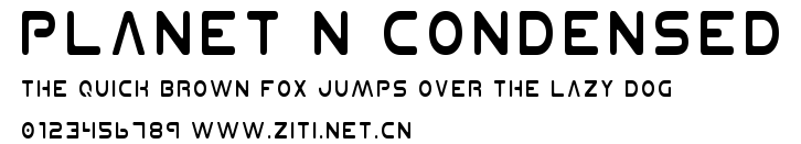 Planet N Condensed.ttf字體轉換器圖片
