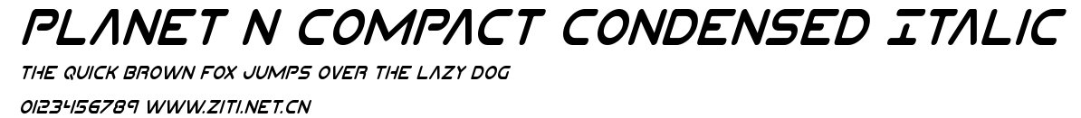 Planet N Compact Condensed Italic.ttf字體轉換器圖片