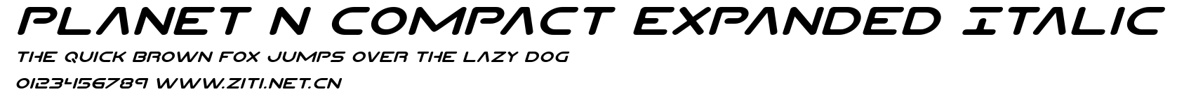 Planet N Compact Expanded Italic.ttf字體轉換器圖片