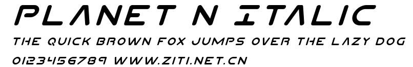 Planet N Italic.ttf字體轉換器圖片