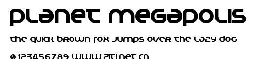Planet Megapolis.ttf字體轉換器圖片