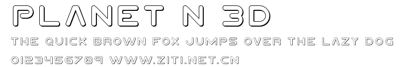 Planet N 3D.ttf字體轉換器圖片
