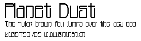 Planet Dust.ttf字體轉換器圖片