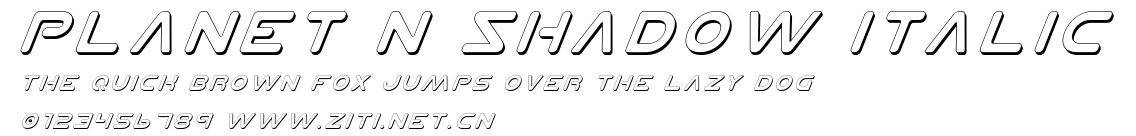 Planet N Shadow Italic.ttf字體轉換器圖片