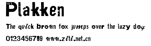 Plakken.ttf字體轉換器圖片