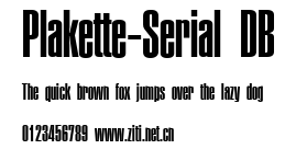 Plakette-Serial DB.ttf字體轉換器圖片