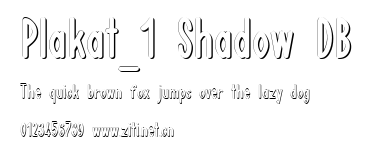 Plakat_1 Shadow DB.ttf字體轉換器圖片
