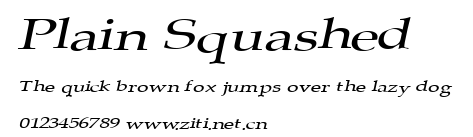 Plain Squashed.ttf字體轉換器圖片