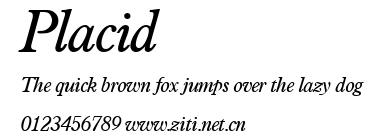 Placid.ttf字體轉換器圖片
