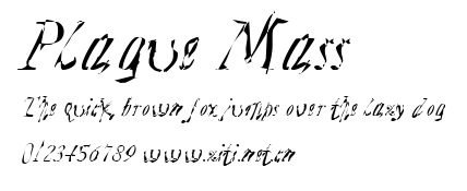 Plague Mass.ttf字體轉換器圖片