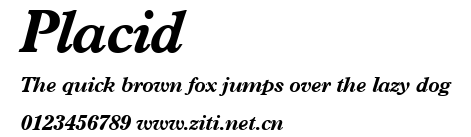 Placid.ttf字體轉換器圖片