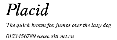 Placid.ttf字體轉換器圖片