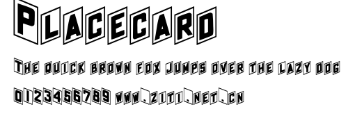 Placecard.ttf字體轉換器圖片