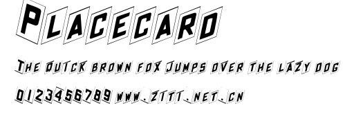 Placecard.ttf字體轉換器圖片