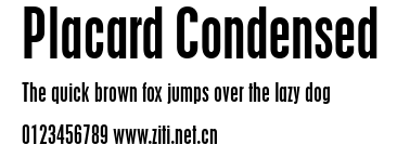 Placard Condensed.ttf字體轉換器圖片