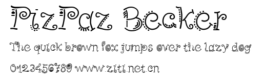 PizPaz Becker.ttf字體轉換器圖片