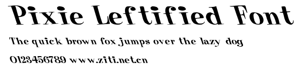 Pixie Leftified Font.ttf字體轉換器圖片