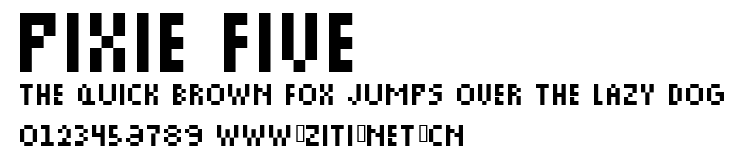 Pixie Five.ttf字體轉換器圖片