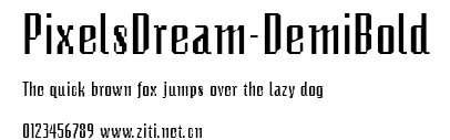 PixelsDream-DemiBold.ttf字體轉換器圖片
