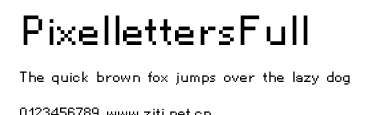 PixellettersFull.ttf字體轉換器圖片