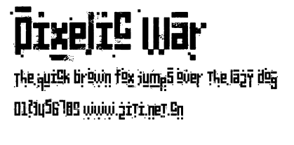 Pixelic War.otf字體轉換器圖片