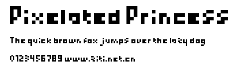 Pixelated Princess.ttf字體轉換器圖片
