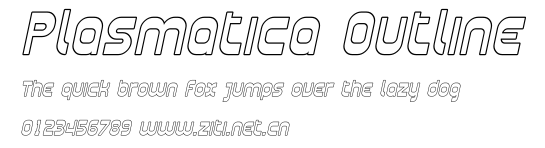 Plasmatica Outline.ttf字體轉換器圖片