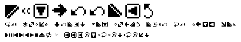 PixArrows.ttf字體轉換器圖片