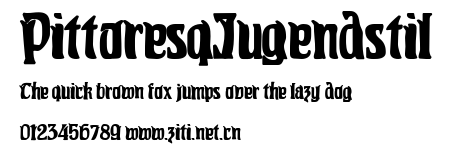 PittoresqJugendstil.ttf字體轉換器圖片