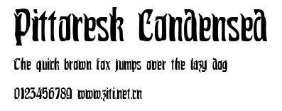 Pittoresk Condensed.ttf字體轉換器圖片
