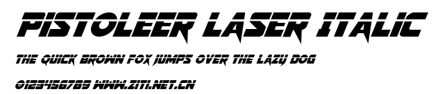 Pistoleer Laser Italic.ttf字體轉換器圖片