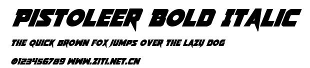Pistoleer Bold Italic.ttf字體轉換器圖片