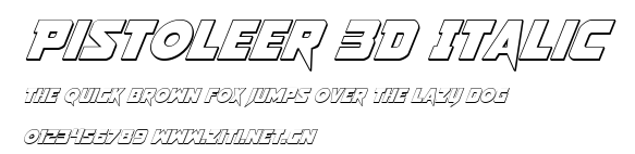 Pistoleer 3D Italic.ttf字體轉換器圖片