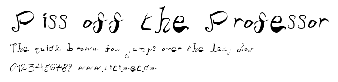 Piss off the Professor.ttf字體轉換器圖片