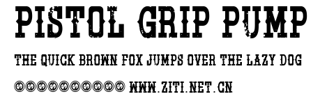 Pistol Grip Pump.ttf字體轉換器圖片