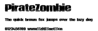 PirateZombie.ttf字體轉換器圖片