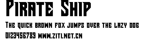 Pirate Ship.ttf字體轉換器圖片