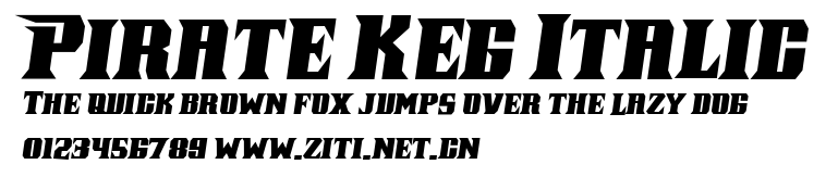 Pirate Keg Italic.ttf字體轉換器圖片
