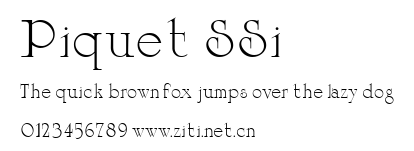 Piquet SSi.ttf字體轉換器圖片