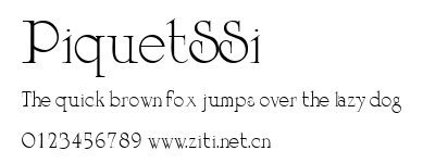 PiquetSSi.ttf字體轉換器圖片