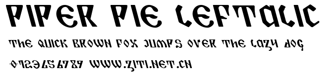 Piper Pie Leftalic.ttf字體轉換器圖片